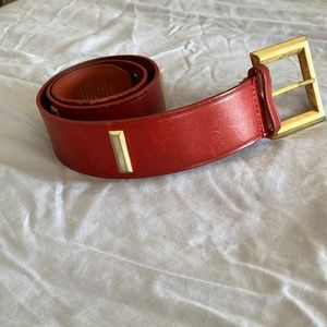 Vintage 1991 Liz Claiborne Red Leather Belt